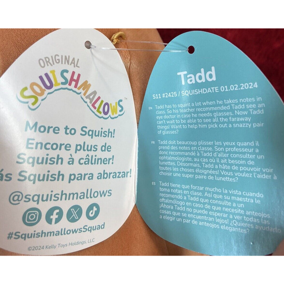 Tadd Pumpkin Bread Original Squishmallow 11 inch Tall Super Soft Jazzwares Rare - Picture 5 of 8